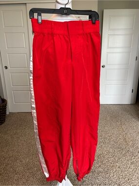 FUTURE COLLECTIVE with Kahlana Barfield Brown Red High Rise Track Pants | XS